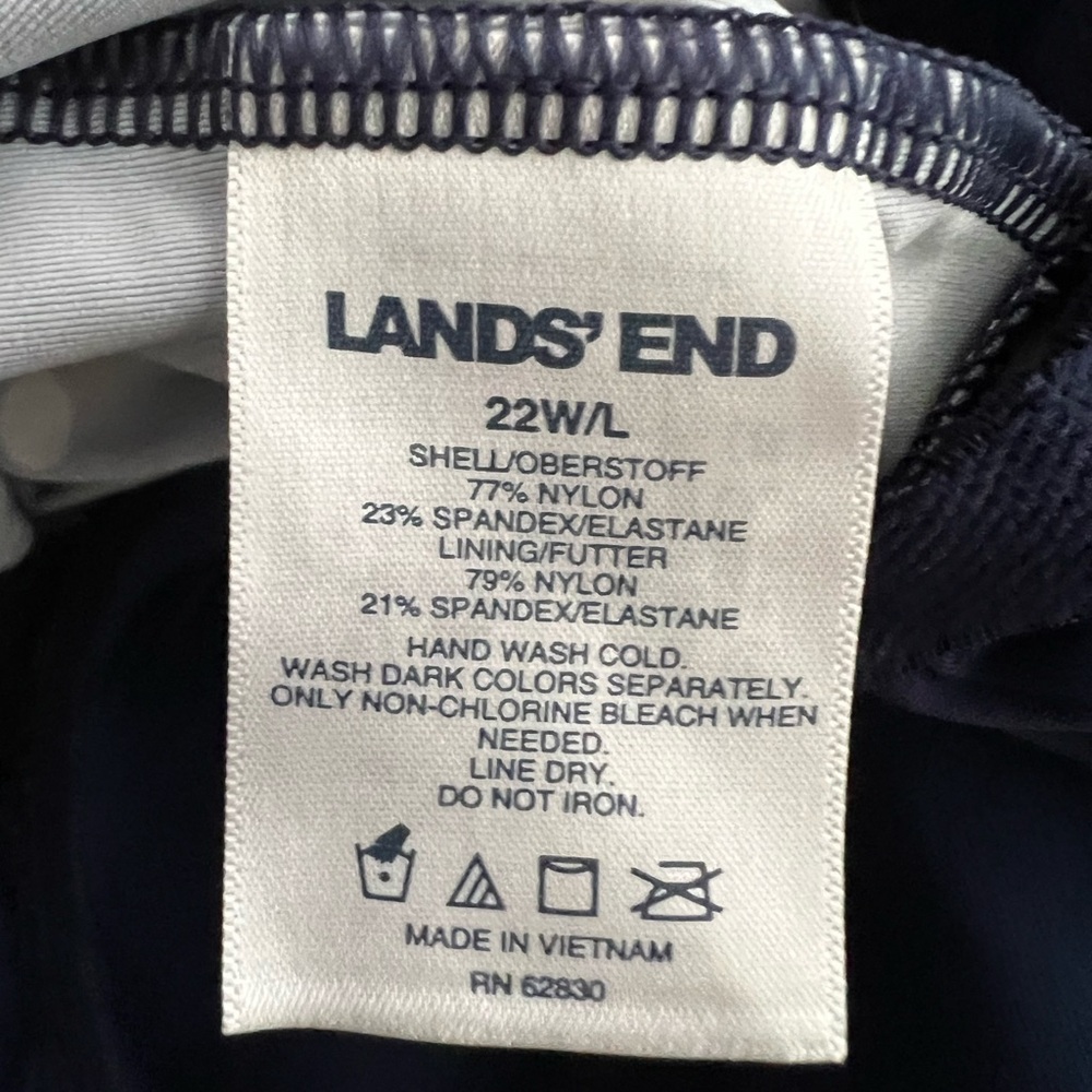 Bundle Of 2 Lands’ End Plus Size Square Neck Underwire Tankini Swimsuit Tops 20W - Picture 6 of 13
